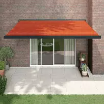 Ištraukiama markizė, oranžinė/ruda, 4x3m, audinys ir aliuminis