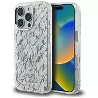 Karl Lagerfeld IML Karl Script Pattern MagSafe Case for iPhone 16 Pro Max, white