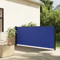 Ištraukiama šoninė markizė, mėlynos spalvos, 140x500cm