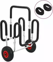 Baidarės vežimėlis 2 lentoms, aliuminis, 90kg