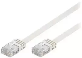 DELTACO U/UTP Cat6 jungiamasis kabelis, plokščias, 3 m, 250 MHz, baltas