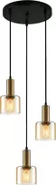 Italux Pakabinamas šviestuvas Santia PND-65342-3A-BRO+AMB