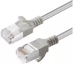 „Microconnect V-FTP6A005-SLIM“, 0,5 m, Cat6a, U/FTP (STP), RJ-45, RJ-45, pilkas