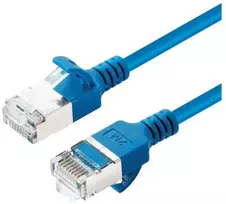„Microconnect V-FTP6A0025B-SLIM“, 0,25 m, Cat6a, U/FTP (STP), RJ-45, RJ-45, mėlynas