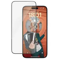 PanzerGlass Ultra-Wide Fit tempered glass screen protector for iPhone 15 Plus 6.7", clear. Easy Aligner included. 2811