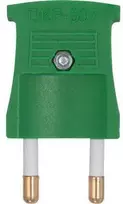 Thorkild Larsen Plokščias kištukas be įžeminimo, žalias, 16A 250V, kabeliui Ø2,5-9 mm, sustiprintas, žalias