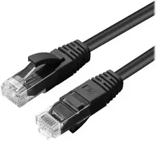 MicroConnect CAT6A UTP 1,5 m juodas LSZH neekranuotas tinklo kabelis,
