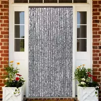 Užuolaida nuo musių, ruda ir smėlio, 100x230cm šenilis