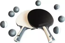 Joola Stalo teniso komplektas Joola 2 raketės + 8 juodos + baltos rutuliukai 54817 Universal