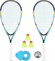 Nils Extreme Greitojo badmintono rinkinys Nils NRS005, 2 raketės, badmintono plunksniukai, žymekliai, kamuoliukas, dėklas