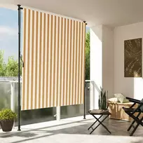 Lauko roletas, oranžinis/baltas, 200x270cm, audinys ir plienas