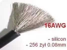 Oem Alavuota varinė silikoninė viela 16AWG – 252 laidai – 1.3 mm2 – juoda