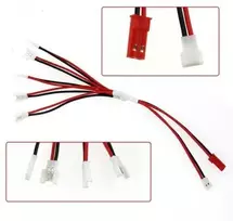 Oem 3.7 V 1-in-5 įkroviklio laidas (Molex 51005 kištukas), skirtas Sym ir Walker mini dronams