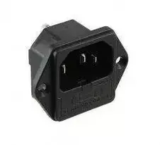 Oem AC IEC lizdas - kištukinis - trapecijos formos - su saugikliu - prisukamas prie korpuso