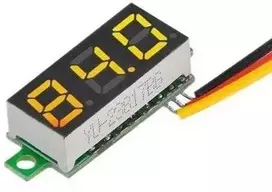 Oem Voltmetras 0-100V - 0.28' su laidais - geltonas LED