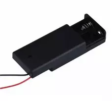 Oem Krepšelis 2xAA baterijoms (R6 1.5V) su jungikliu - krepšelis su dangteliu ir laidais.
