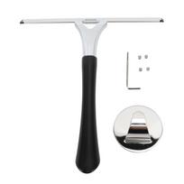 Shower Squeegee Multifunctional Stainless Steel Bath Squeegee Window Cleaner Tool for Mirrors Glass