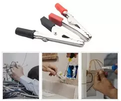 Oem Laboratorinis krokodilo segtukas - NH029 - neizoliuotas - raudonas - 51mm