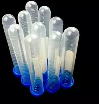 Oem Plastikinis mėgintuvėlis su matavimo puodeliu - 10ml - 16.5x105mm - su dangteliu