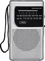 LTC nešiojamas kišeninis radijo imtuvas LEGA, AM/FM, mini jack, sidabrinis