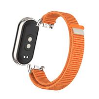 Braided Solo Loop for Xiaomi Mi Band 9 Strap accessories Elastic Nylon Watchbands Replacement correa bracelet for Miband 8 NFC oranžinė