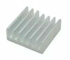 Oem Ekstruzinis aliuminio radiatorius su klijais - 14x14x6mm sidabras - aušinimo radiatorius - tipas B