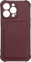 Hurtel Card Armor dėklas skirtas iPhone 12 Pro Max, aviečių spalvos