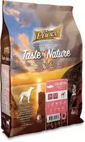 Sausas ėdalas šunims begrūdis PRINCE PREMIUM TASTE OF NATURE su lašiša ir batatais, 4kg