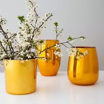 Stiklinė žvakidė Gold Deco 14 cm AMBITION