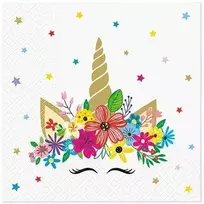 Paw Unicorn Party Popierinės servetėlės 33 x 33 cm 20 vnt