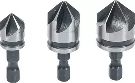 Bgs Technic Kūginių grąžtų/frezų rinkinys | HSS | 6.3 mm (1/4") | 12 - 16 - 19 mm | 3 vnt. (70052)