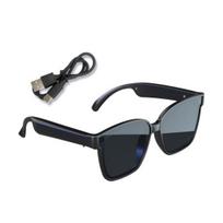 Bluetooth-compatible Smart Sunglasses with Open Ear Audio Voice Control Hands-Free Rechargeable UV-proof Music Glasses Eyewear