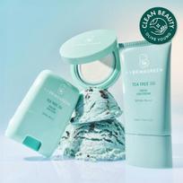 Atsineškite Green Tea Tree Cica Sun 3 rūšių (kremas nuo saulės / saulės lazdelė / saulės pagalvė) Sun cushion refill plan (Baskin collaboration)