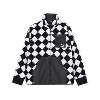 Puma Checkered Sports Comfortable Fleece Jacket Unisex Jacket Black 621891-01 S