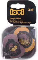 LOVI 22/902 Dinaminis silikoninis čiulptukas 3-6m 2vnt Jungle Vibes Girl