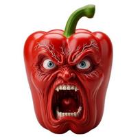 Screaming Vegetables Figurine Resin Emotional Veggies Ornament Evil Screaming Carrot Tomato Pepper Statue for Kitchen Dining Table Decor L