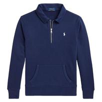 Polo Ralph Lauren Sweatshirt Solid Color Long Sleeve Half Zip Pocket Kids sweatshirts Navy-Blue 323958157002 L