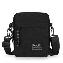 Paprastos Mini Crossbody Rankinės Krepšys Vyriškas Nailoninis Peties Šoninis Krepšys Vyrams Messenger Telefonui Sling Krepšys Vyrui Krūtinės Krepšys Piniginė AVE juoda