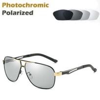Vyriški poliarizuoti fotochrominiai akiniai nuo saulės UV400 Pilot Sport Vairavimui Lauko akiniai black gold Photochromic