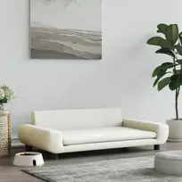 Lova šunims, kreminės spalvos, 100x54x33cm, aksomas