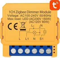 Išmanusis ZigBee nuleidimo jungiklis Avatto ZDMS16-1 TUYA