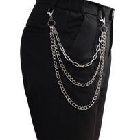 Punk Chain On The Jeans Pants Women Men Keychain Chains For Pants Hipster  E Girl  Boy  Clothing Accessories black