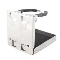 Folding Cup Holder Adjustable Arm 304 Stainless Steel Anti Sliding for Marine Boat Yacht Car RV