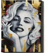 Marilyn Monroe 40*50 cm (Auksiniai dažai)