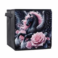 Dark Horse Library 5D Diamond Painting Storage Basket Full Round Drill Mosaic Diamond Embroidery Cross Stitch Kits Home Decor Home Decor 25cmx25cm