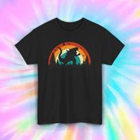 Godzilla Silhouette T-Shirt | Retro Monster Graphic Tee | Vintage Kaiju Shirt S