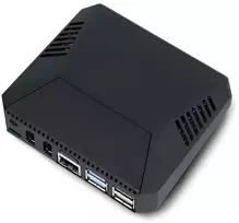 Argon40 Argon ONE V3 M.2 NVMe PCIe korpusas skirtas Raspberry Pi 5 - su ventiliatoriumi ir radiatoriumi - aliuminis - juodas