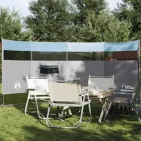 Stovyklavimo uždanga nuo vėjo, mėlyna, 366x152x152cm