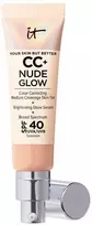 It Cosmetics CC+ NUDE GLOW lightweight foundation + glow serum SPF40 #neutral medium