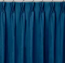 Homede Užuolaidos iš čenilės indigo spalvos 280×175 cm
